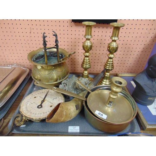 88 - Various brass and copper.