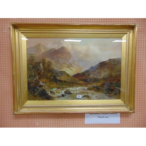 5 - Francis E. Jamieson (1899 - 1950) aka Aubrey Ramus, gilt framed and glazed oil painting - river scen... 