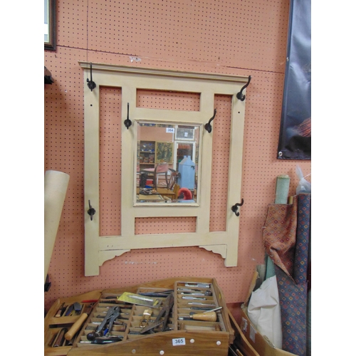 364 - Painted mirror back hall stand,  37 x 31