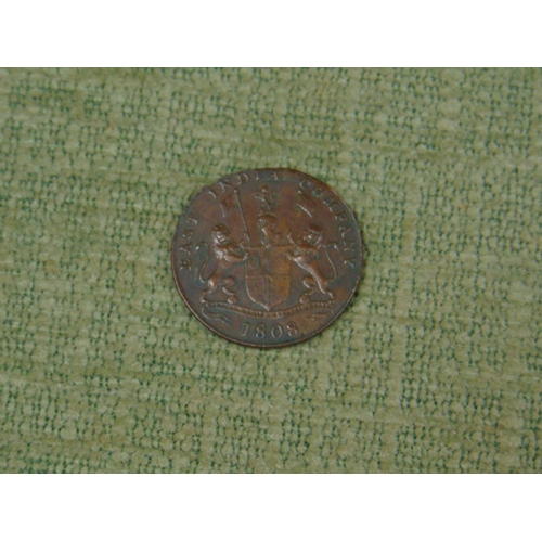 127 - 1808 East India Company coin, xx cash.