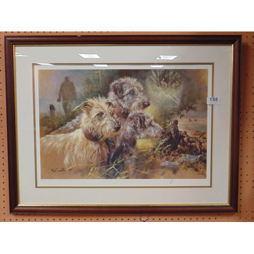 155 - Mick Cawston 1992, colour print, lurchers, number 576 of 850