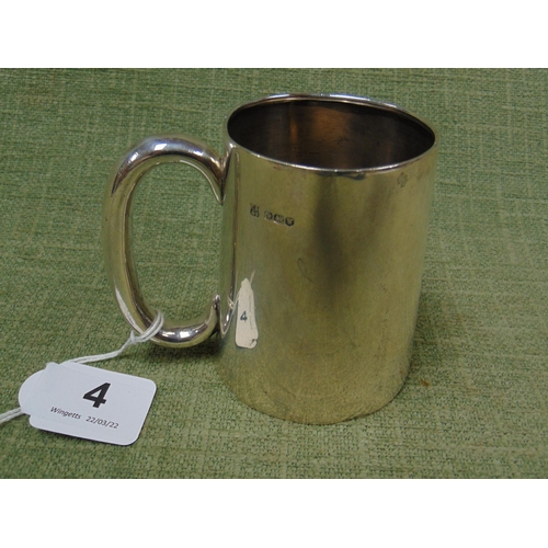 4 - George VI silver christening mug, 3.5