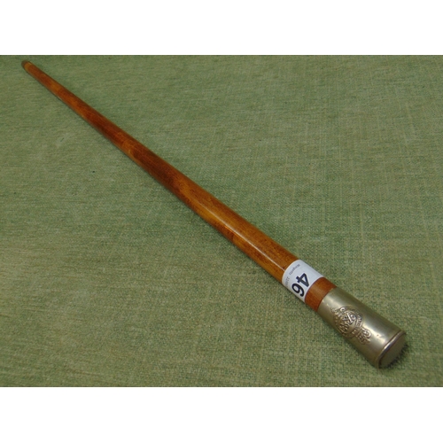 46 - Walking cane with Order of the Garter crest, 30