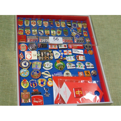 56 - Collection of approx. 75 mainly enamel badges, Football Clubs.