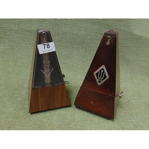 78 - Two German metronomes.