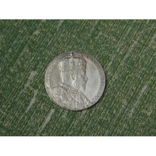 73 - Silver 1902 official commemoration medallion by Salles for Edward VII and Alexandra.