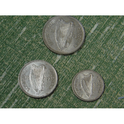75 - 1928 Irish silver uncirculated Halfcrown, Florin and Shilling