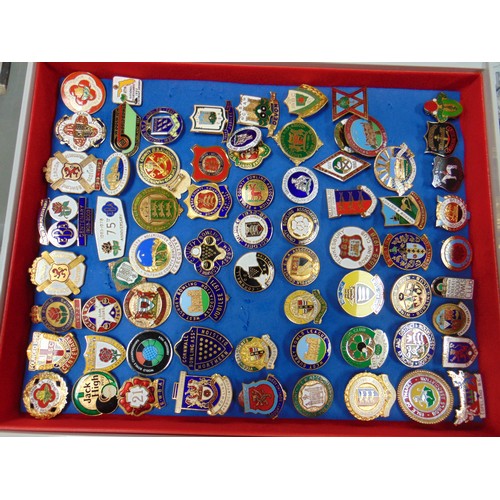 119 - Large collection of enamel badges.