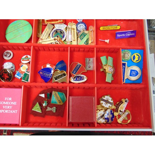 119 - Large collection of enamel badges.