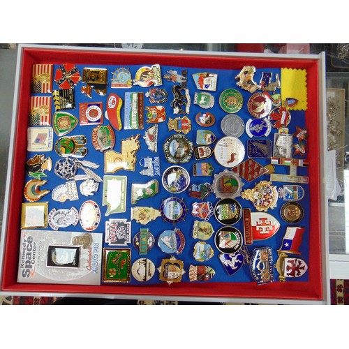 119 - Large collection of enamel badges.