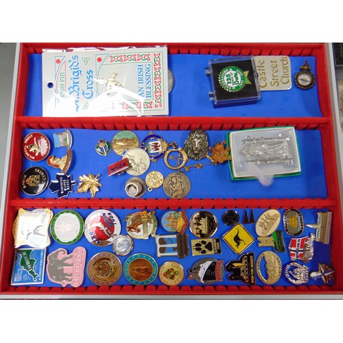 119 - Large collection of enamel badges.