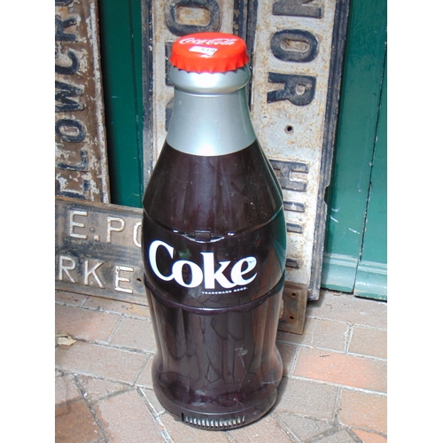 519 - Novelty  Coca Cola  bottle form fridge  - lacking power leads.