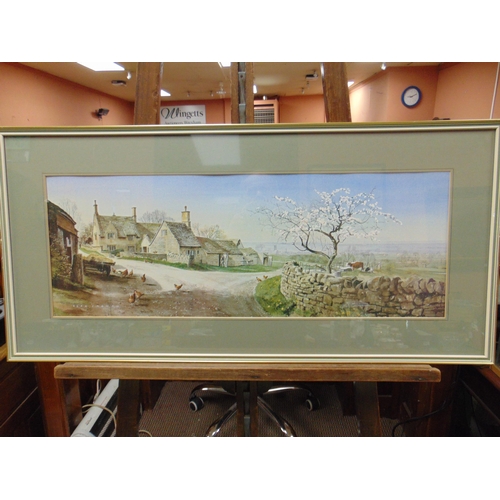 356 - Alan Ingham, pair of framed and glazed colour prints, Yorkshire scenes , each 10 x 27