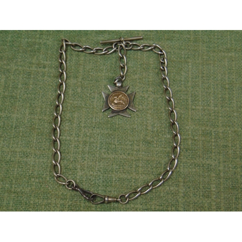 1 - Silver and Gold  football medal and chain, Amature cup competition 1902-03 Druids reserves * Druids ... 