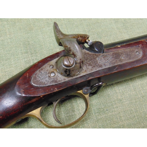 114 - JAs. Kerr & Co London Arms company muzzle loading percussion rifle.