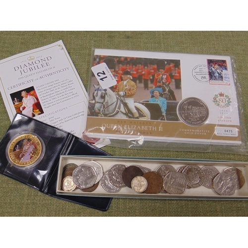 12 - Selection of commemorative coins.