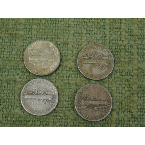 236 - Four Silver US Dimes 1935,1939 and 1943 x .