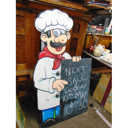 260 - Chef chalk board, 52 x 30