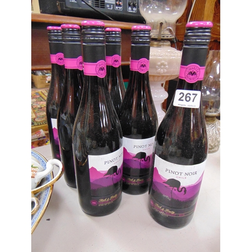 267 - Seven bottles pf Cimorosa Chile pinot noir wine.