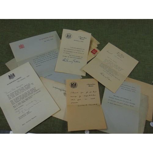 32 - Small collection of Downing Street correspondence, Anthony Eden etc.