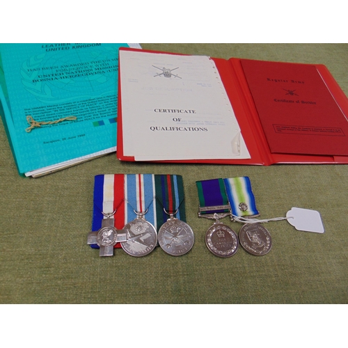 14 - Group of five British Military Campaign Medals to Lance Corporal Mike Leather, R.E., incl. South Atl... 