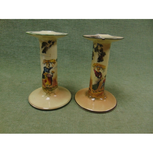 173 - Large pair of Royal Doulton English Old Scenes, The Gleaners, 9