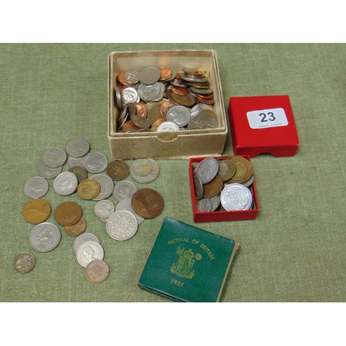 23 - Collection of various coins.