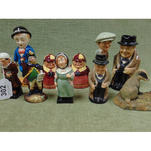 302 - Various Royal Doulton miniature figures etc.