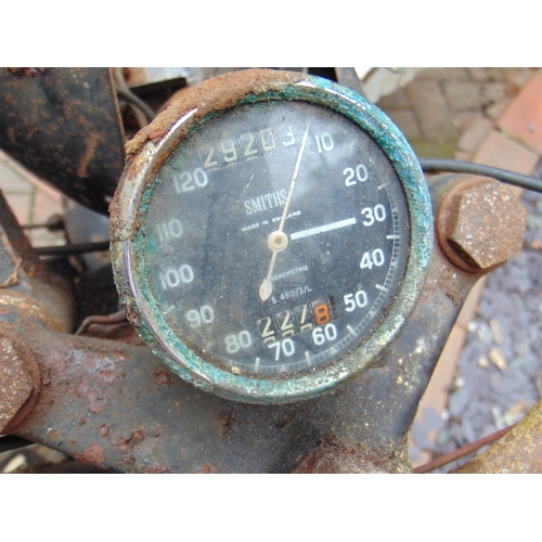 350 - Matchless of London 350 vintage motor cycle, with spares, Reg HNJ 366  - in barn find condition, wit... 