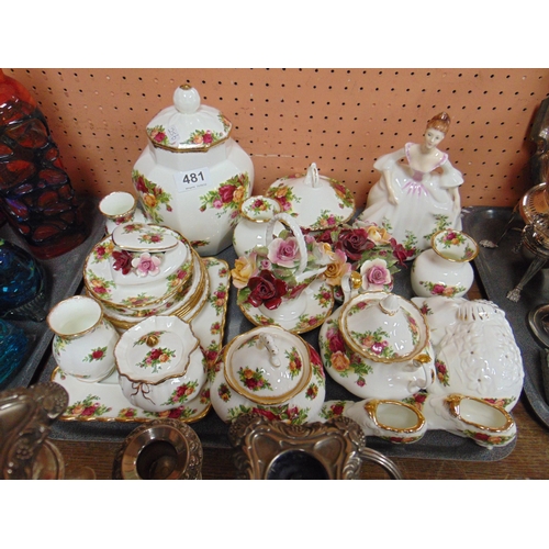 481 - Quantity of Royal Albert Old Country Roses pattern china.