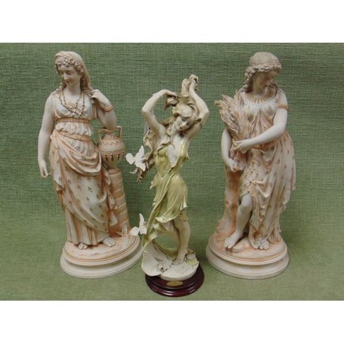 6 - Pair of continental bisque figurines, 17.5