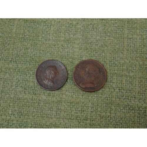 89 - Two Farthings - Charles II 1673 and George III 1806.