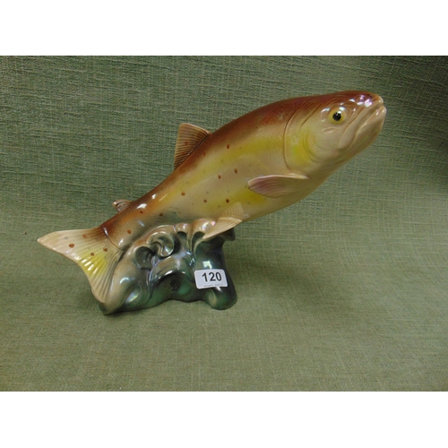 120 - Jena Ware lustre glazed figure of a Trout, 10