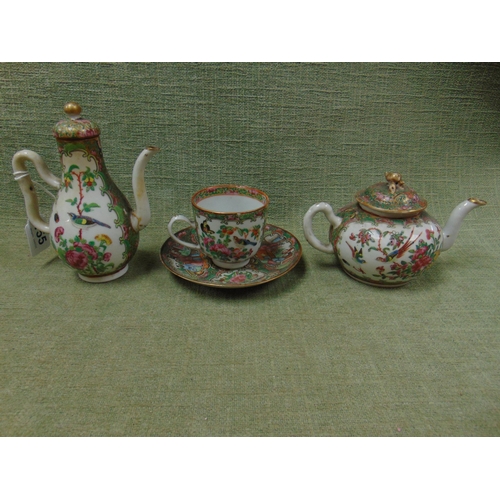 155 - Two Famille Rose teapots, etc.