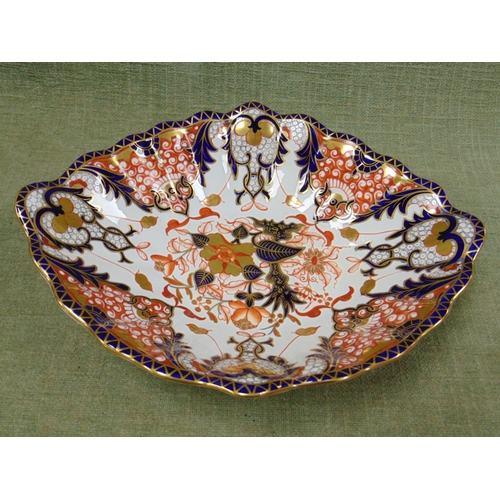 169 - Antique Derby oval Imari pattern bowl, 12 x 9.5