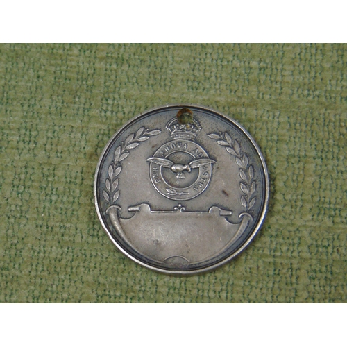 17 - Vintage white metal RAF rugby medal.