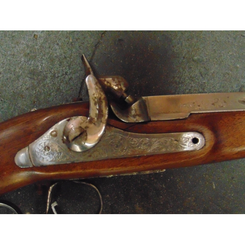 174 - Spanish Ardesa muzzle loading black powder percussion pistol, with 2009 deactivation certificate.