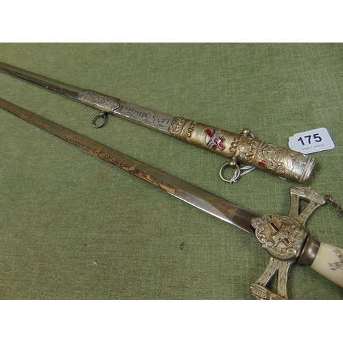 175 - Greenwood Atkinson & Armstrong ceremonial sword, Levi L. Maloney.