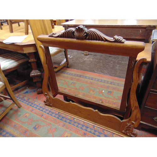 335 - Continental oak bedroom suite, comprising mirror back dressing chest and smaller chest.