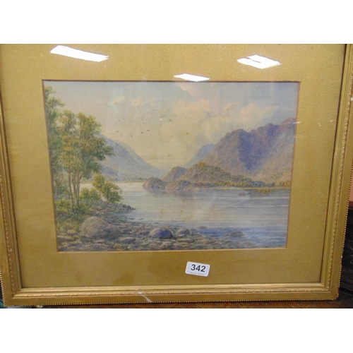 342 - W. T. Loromye, three framed watercolours, Lake District scenes.