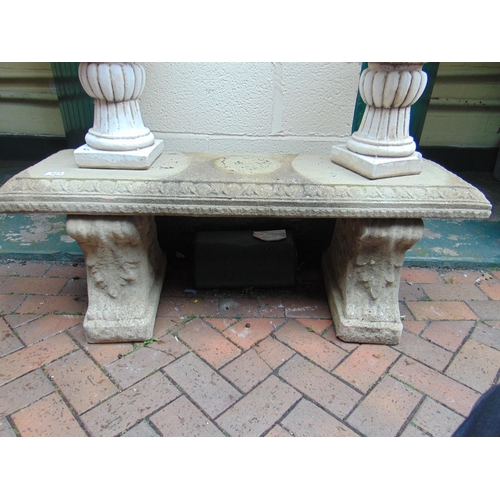 423 - Modern stoneware garden bench, 44