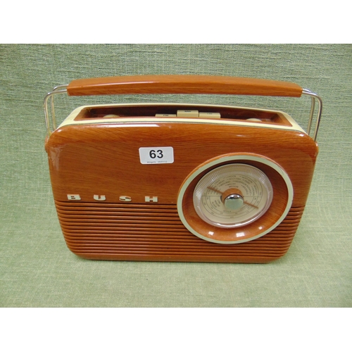 63 - Bush 'Antique' radio.