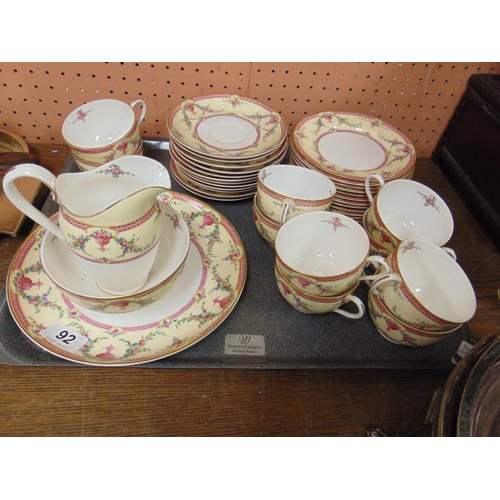 92 - Royal Worcester Rosemary 37 piece tea service.