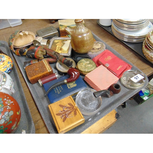 97 - Various trinkets and collectables.