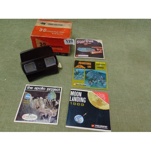 120 - Vintage View-Master 3 Dimension Viewer with stereo picture sets.