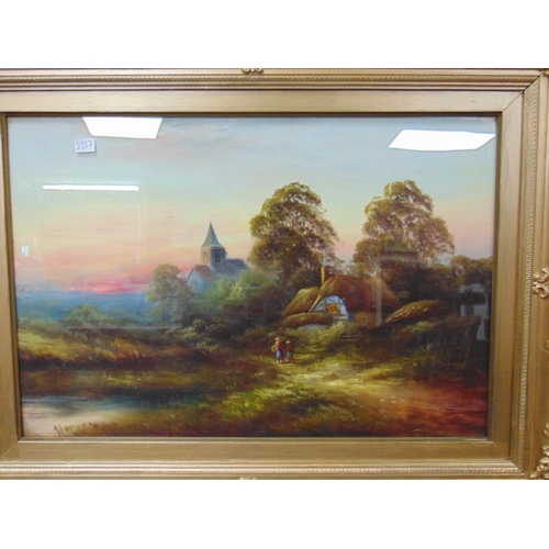 168 - Pair of framed oil paintings, country scenes.