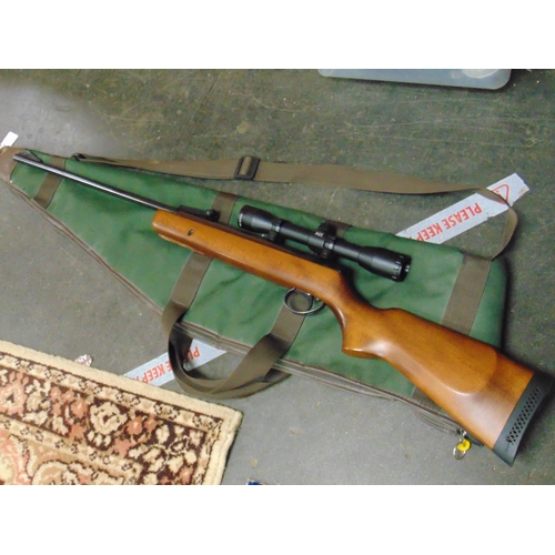 26 - BSA Supersport .22 air rifle with AGS 4 x 32 scope and gunslip.