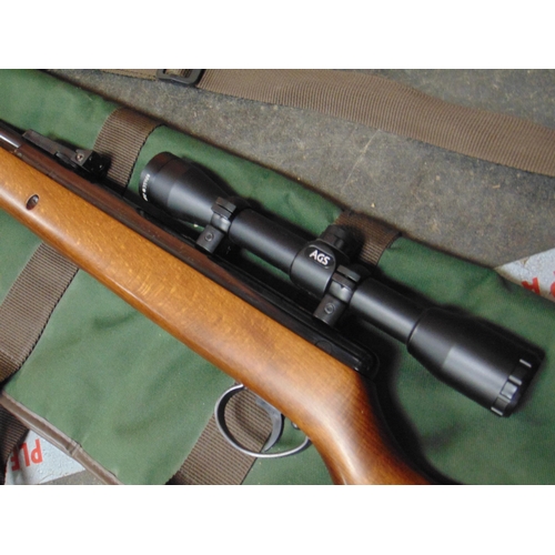 26 - BSA Supersport .22 air rifle with AGS 4 x 32 scope and gunslip.