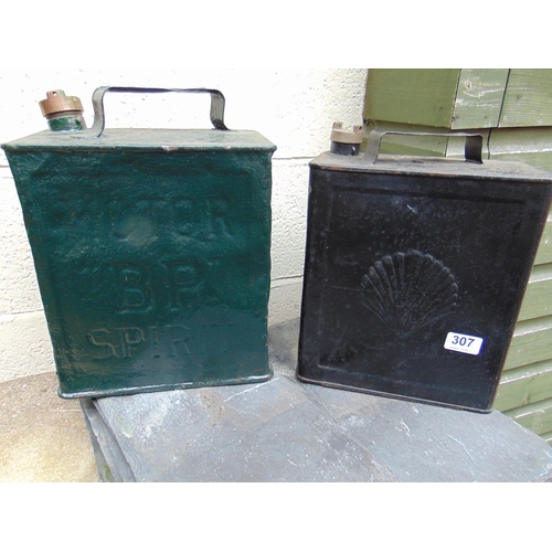 307 - Shell oil can and one other (2).