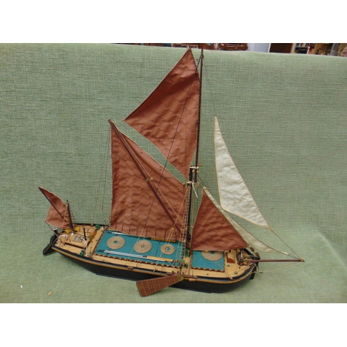 51 - Painted scale model of a Dutch Barge, Kathleen